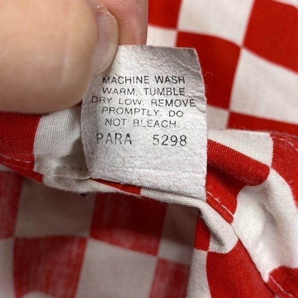 Vintage Christopher Scott Retro Red Check Short Sleeve Button Up Shirt Medium - Picture 5 of 9
